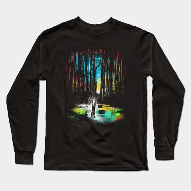 sunset on dagobah Long Sleeve T-Shirt by kharmazero